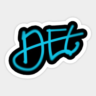 Detroit graffiti tag art Sticker